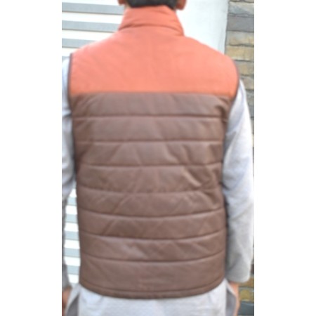 Leather Jacket, Half sleeve Jacket ,Leather Waistcoat, Men's Waistcoat